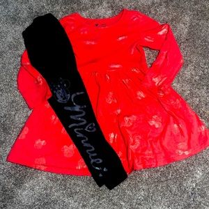 Girls 5T Minnie Mouse dress set